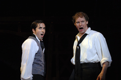Matthew Scott as Marius and Kevin Earley as Enjolras