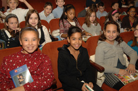 Children attending A Musical Christmas Carol
