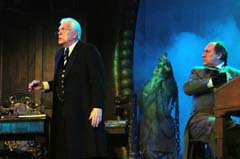 Tom Atkins as Scrooge, Daniel Krell as Marley, Jeff Howell as Bob Cratchit
