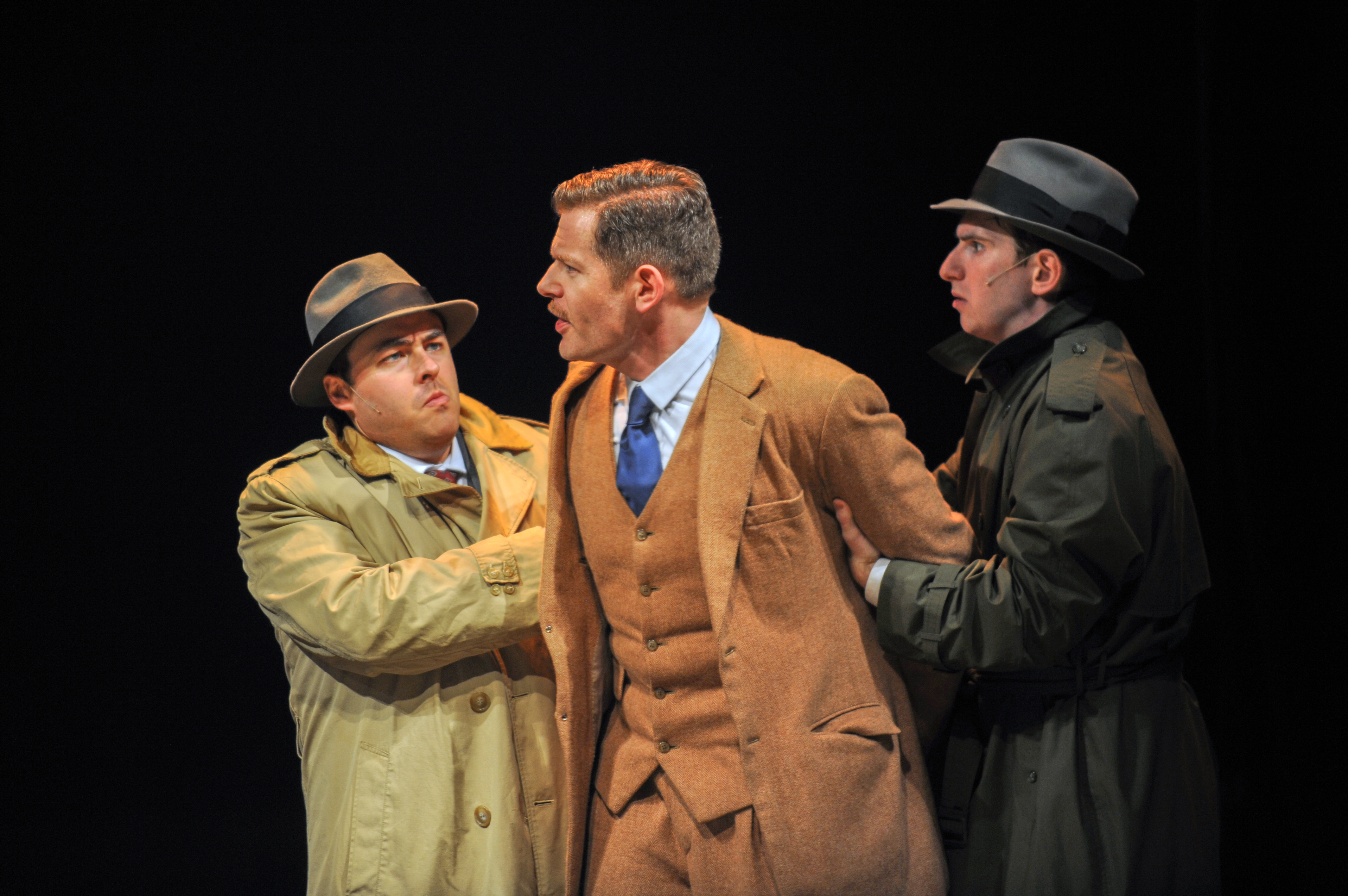 Quinn Patrick Shannon, Allan Snyder and Luke Halferty in The 39 Steps at the CLO Cabaret