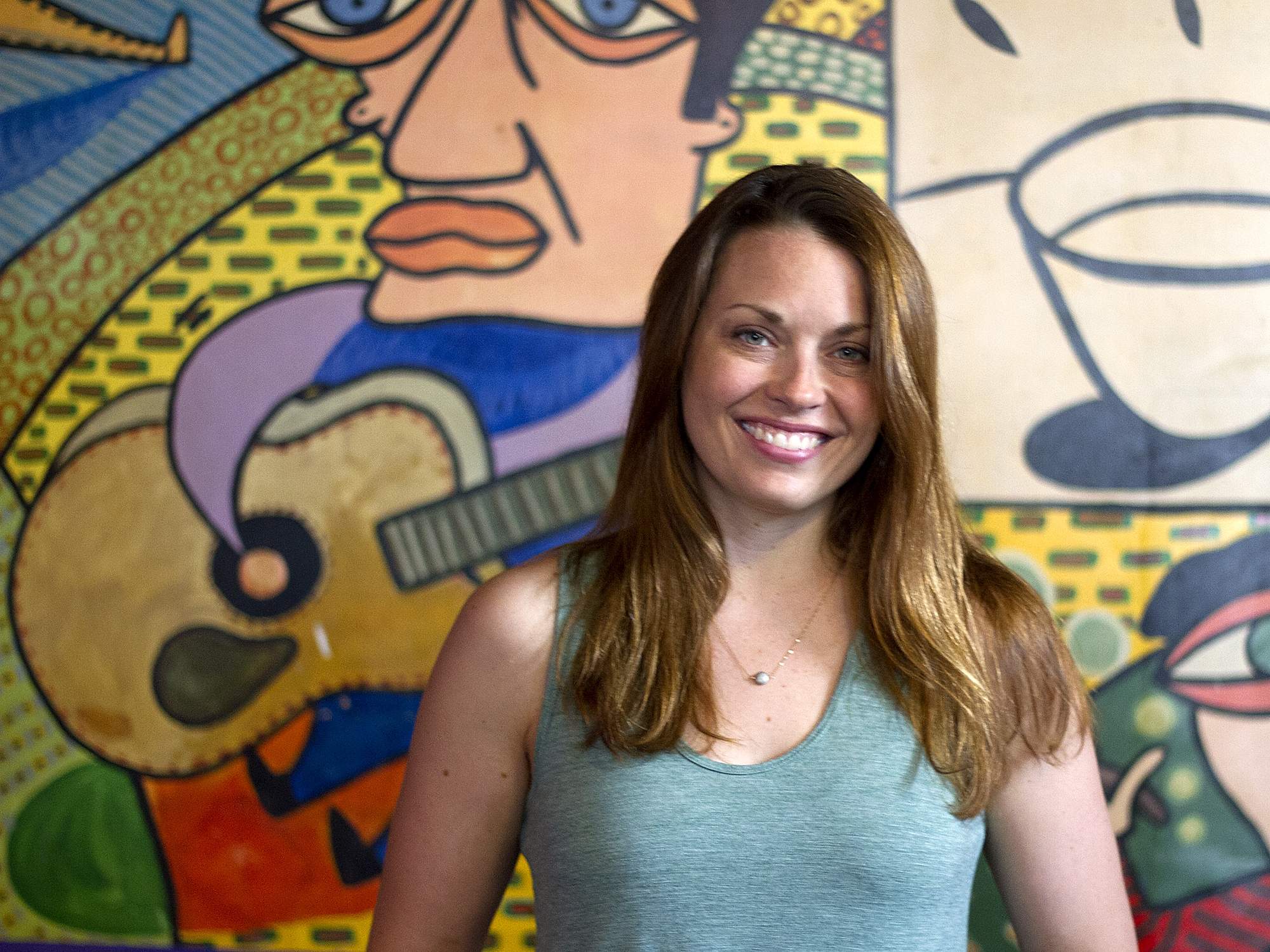 Kelly Trumbull takes a rare break from the theater at a South Side coffee shop