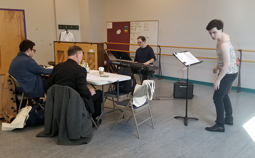 Rehearsal for DIVA: LIVE FROM HELL | Photo: Pittsburgh CLO