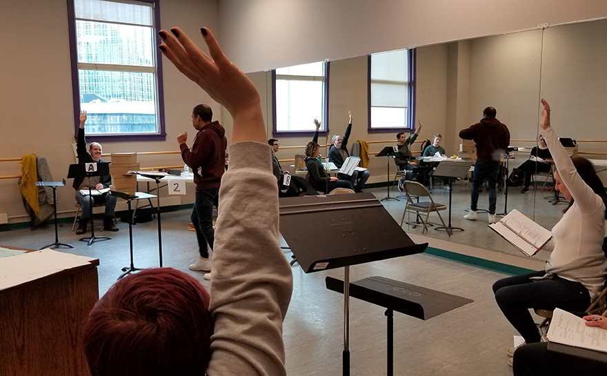 Rehearsal for GAME ON | Photo: Pittsburgh CLO