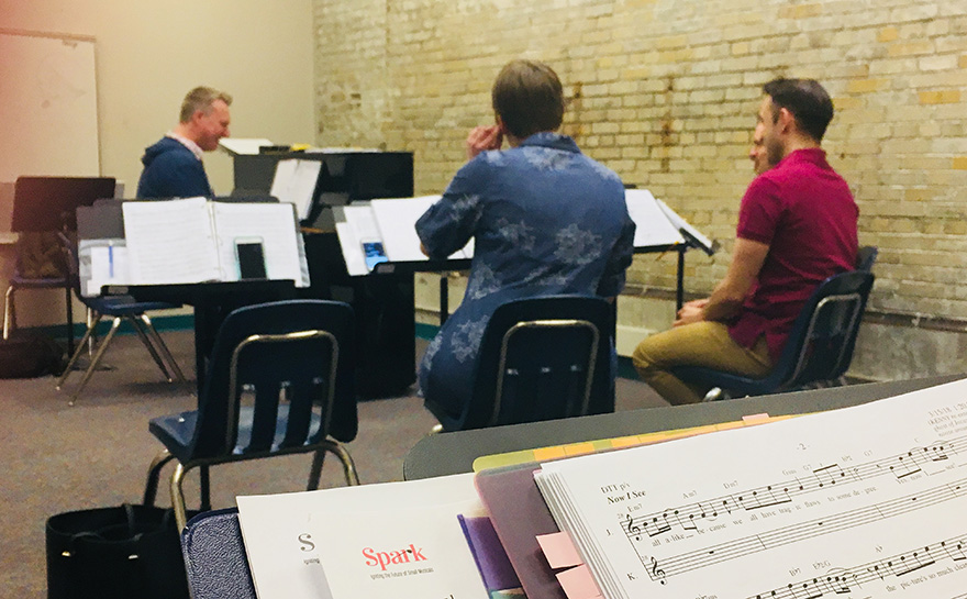 Rehearsal for THE DOUBLE-THREAT TRIO | Photo: Pittsburgh CLO